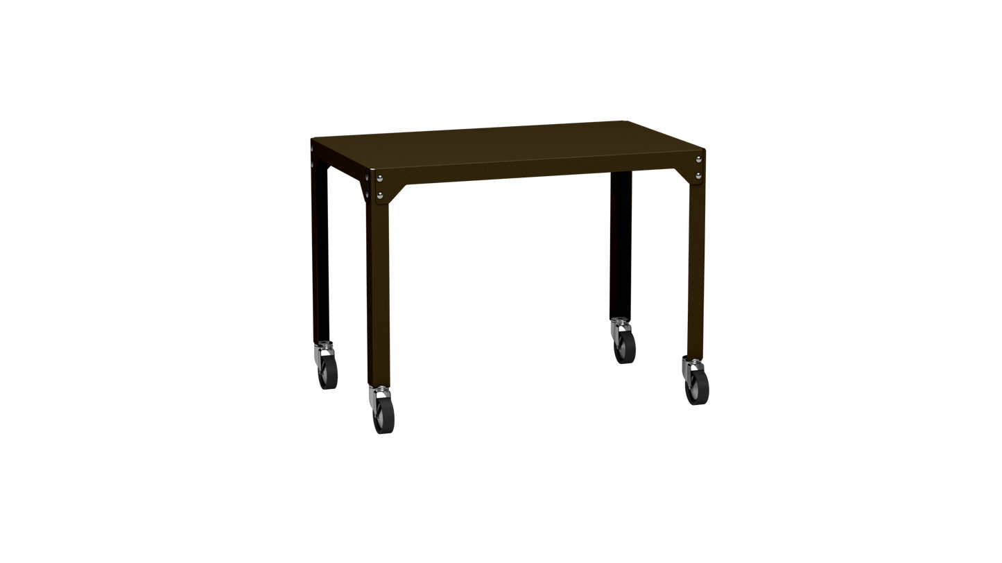 Table rectangulaire en acier galvanisé 100x60cm Hegoa - MATIERE GRISE - La Maison MilanaiseTABLERECTANGLE100HEGOABronze 181Avec roulettes