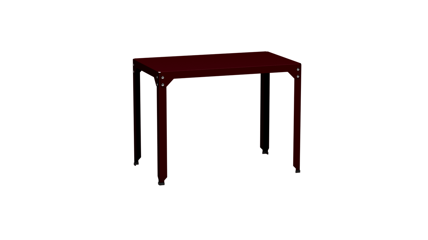 Table rectangulaire en acier galvanisé 100x60cm Hegoa - MATIERE GRISE - La Maison MilanaiseTABLERECTANGLE100HEGOABourgogne 153Sans roulettes