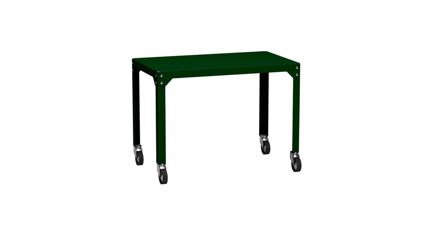 Table rectangulaire en acier galvanisé 100x60cm Hegoa - MATIERE GRISE - La Maison MilanaiseTABLERECTANGLE100HEGOACanopée 124Avec roulettes