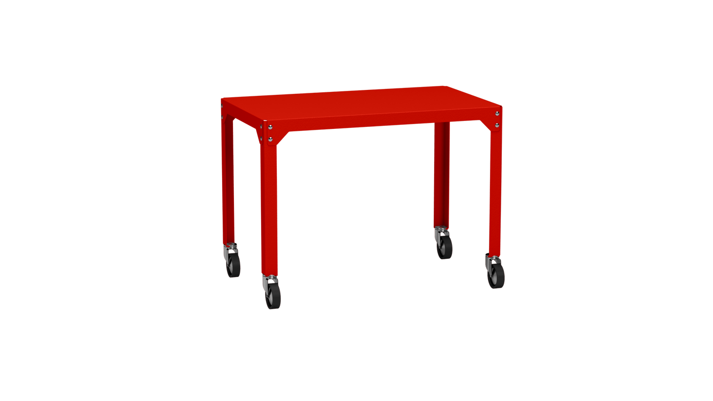 Table rectangulaire en acier galvanisé 100x60cm Hegoa - MATIERE GRISE - La Maison MilanaiseTABLERECTANGLE100HEGOACorail 032Avec roulettes