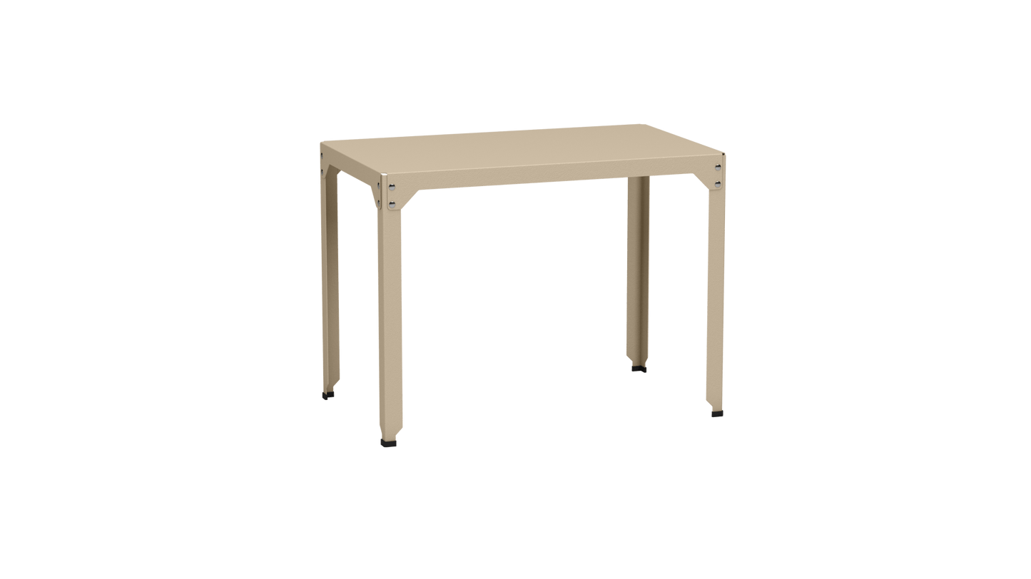 Table rectangulaire en acier galvanisé 100x60cm Hegoa - MATIERE GRISE - La Maison MilanaiseTABLERECTANGLE100HEGOACrème 190Sans roulettes