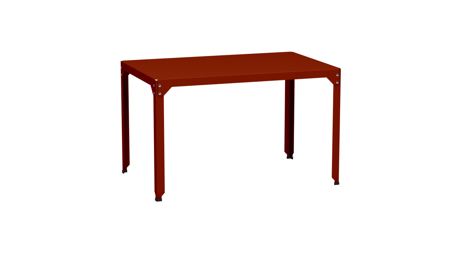 Table rectangulaire en acier galvanisé 121x79cm Hegoa - MATIERE GRISE - La Maison MilanaiseTABLERECTANGLE121HEGOATerracotta 142Sans roulettes