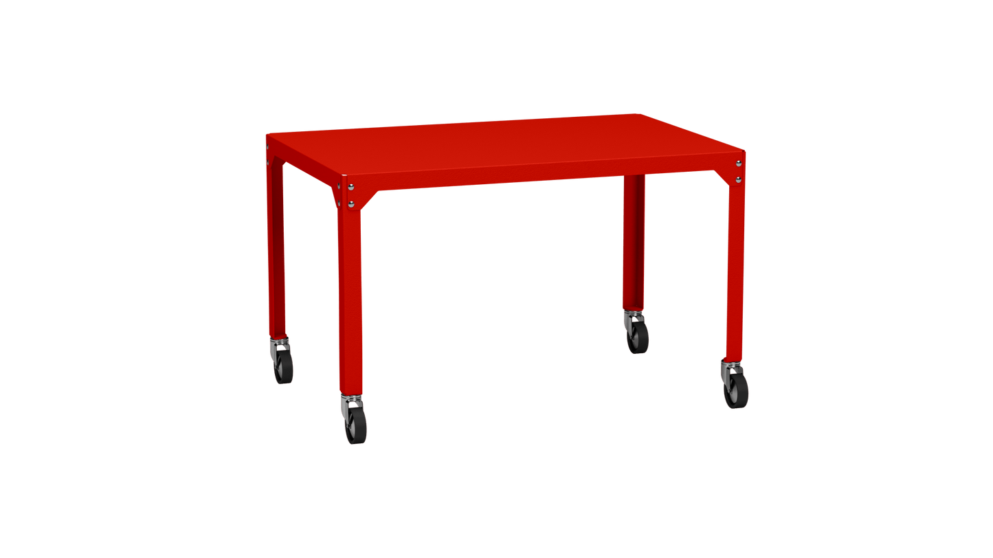 Table rectangulaire en acier galvanisé 121x79cm Hegoa - MATIERE GRISE - La Maison MilanaiseTABLERECTANGLE121HEGOACorail 032Avec roulettes