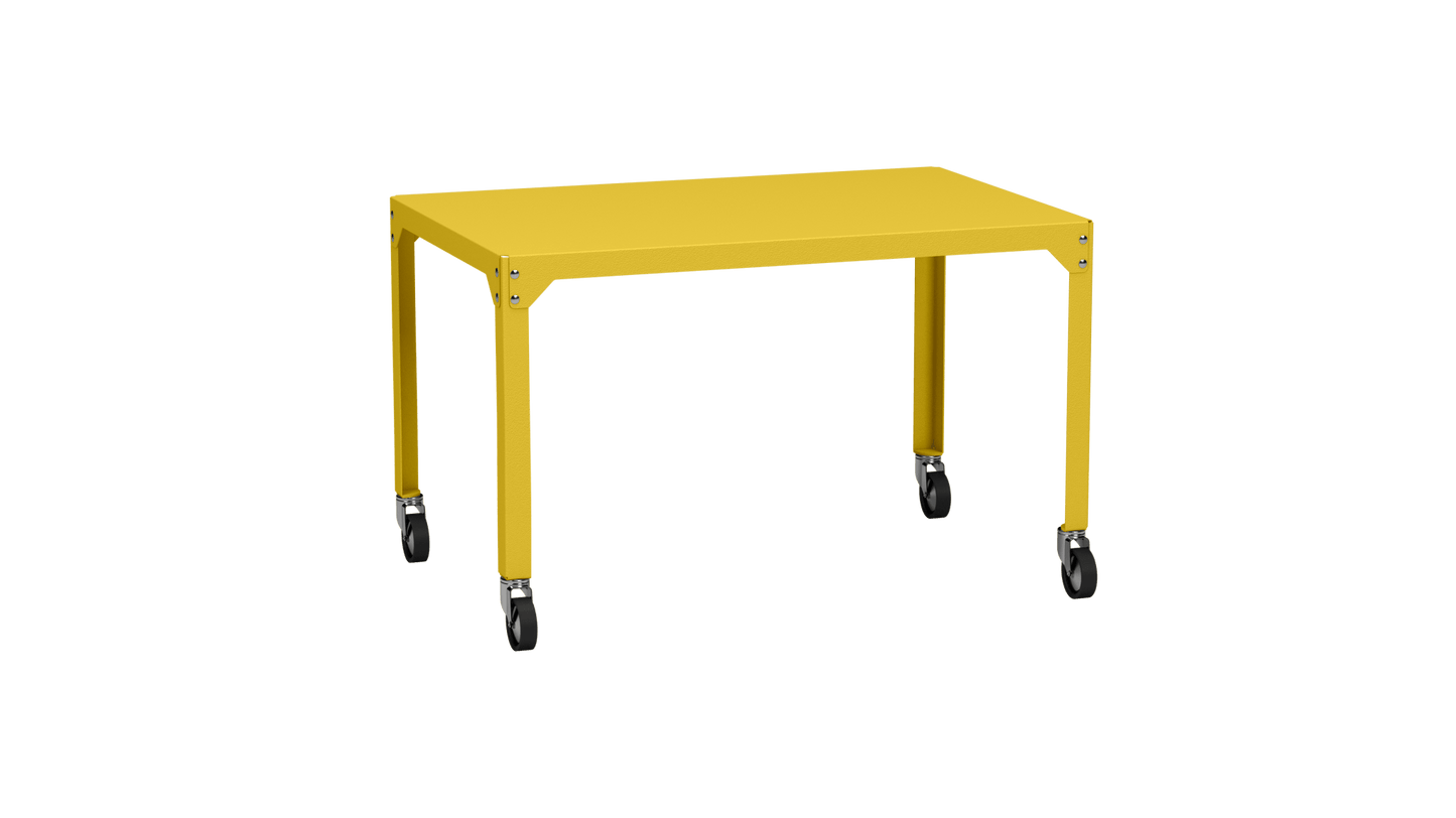 Table rectangulaire en acier galvanisé 121x79cm Hegoa - MATIERE GRISE - La Maison MilanaiseTABLERECTANGLE121HEGOAPoussin 014Avec roulettes