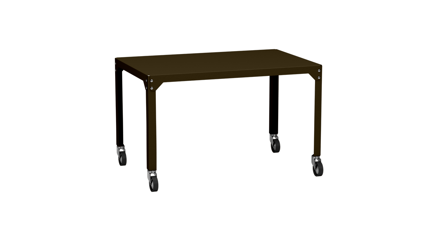 Table rectangulaire en acier galvanisé 121x79cm Hegoa - MATIERE GRISE - La Maison MilanaiseTABLERECTANGLE121HEGOABronze 181Avec roulettes