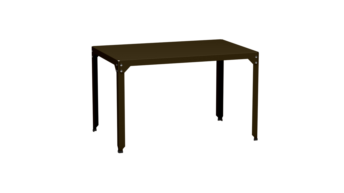 Table rectangulaire en acier galvanisé 121x79cm Hegoa - MATIERE GRISE - La Maison MilanaiseTABLERECTANGLE121HEGOABronze 181Sans roulettes