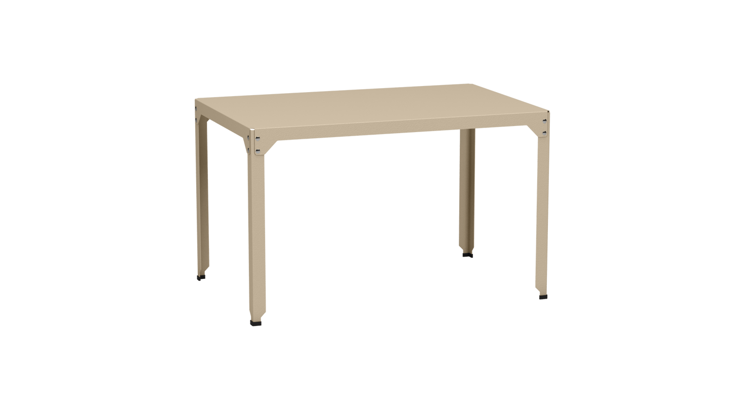 Table rectangulaire en acier galvanisé 121x79cm Hegoa - MATIERE GRISE - La Maison MilanaiseTABLERECTANGLE121HEGOACrème 190Sans roulettes