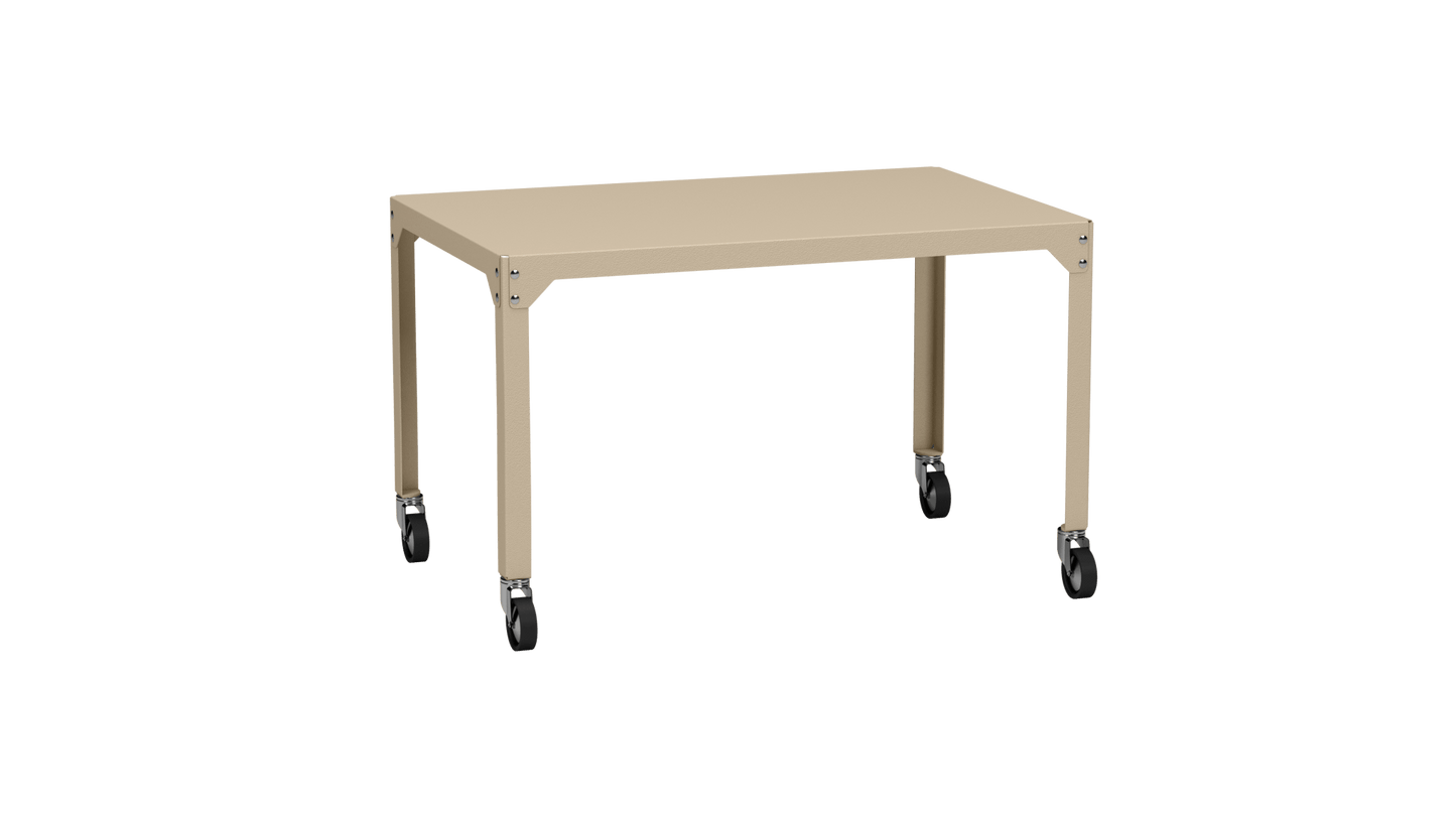Table rectangulaire en acier galvanisé 121x79cm Hegoa - MATIERE GRISE - La Maison MilanaiseTABLERECTANGLE121HEGOACrème 190Avec roulettes