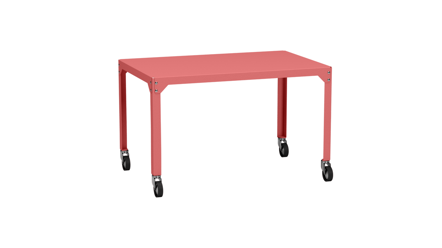 Table rectangulaire en acier galvanisé 121x79cm Hegoa - MATIERE GRISE - La Maison MilanaiseTABLERECTANGLE121HEGOAPink Lady 163Avec roulettes