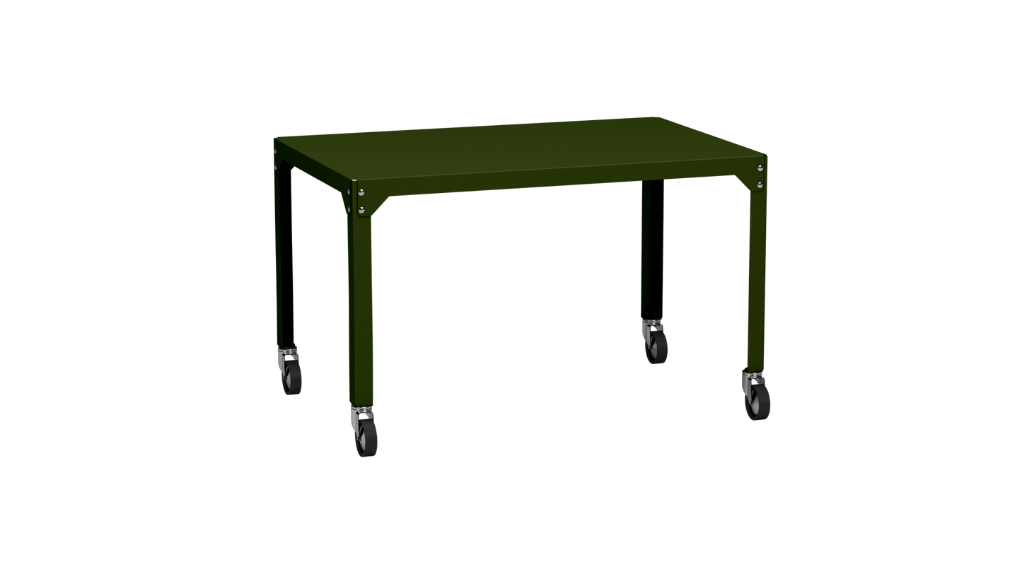 Table rectangulaire en acier galvanisé 121x79cm Hegoa - MATIERE GRISE - La Maison MilanaiseTABLERECTANGLE121HEGOAKaki 122Avec roulettes
