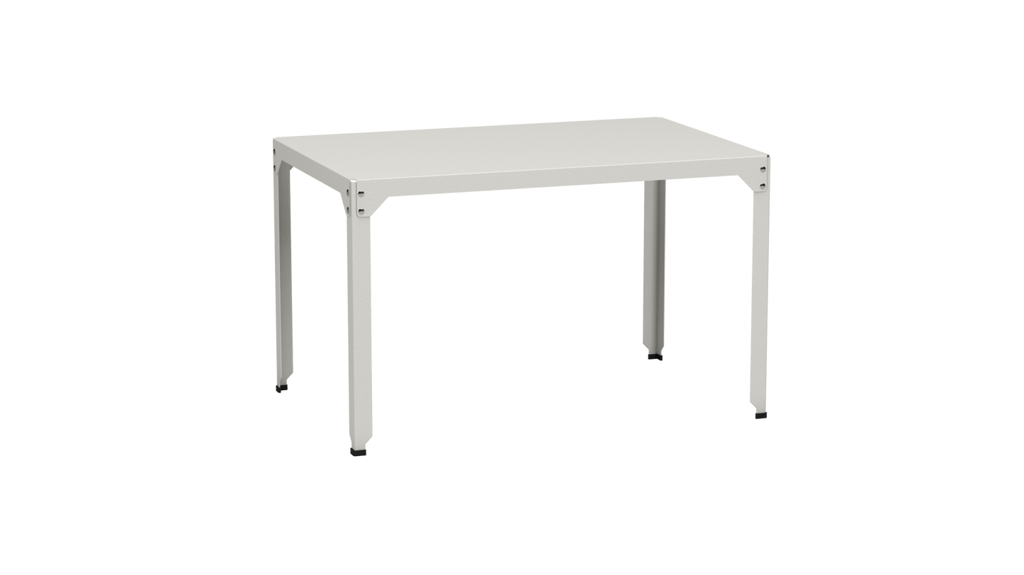 Table rectangulaire en acier galvanisé 121x79cm Hegoa - MATIERE GRISE - La Maison MilanaiseTABLERECTANGLE121HEGOACraie 023Sans roulettes
