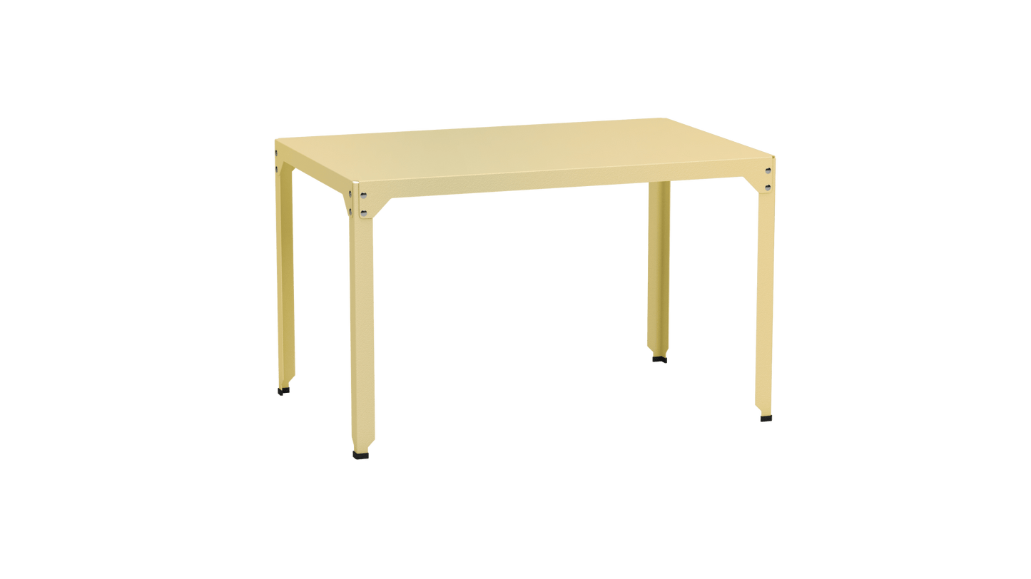 Table rectangulaire en acier galvanisé 121x79cm Hegoa - MATIERE GRISE - La Maison MilanaiseTABLERECTANGLE121HEGOAChampagne 231Sans roulettes