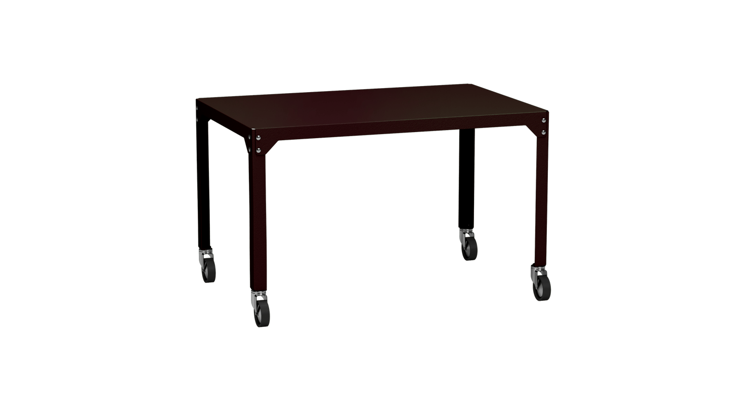 Table rectangulaire en acier galvanisé 121x79cm Hegoa - MATIERE GRISE - La Maison MilanaiseTABLERECTANGLE121HEGOAViolet de Mars 171Avec roulettes