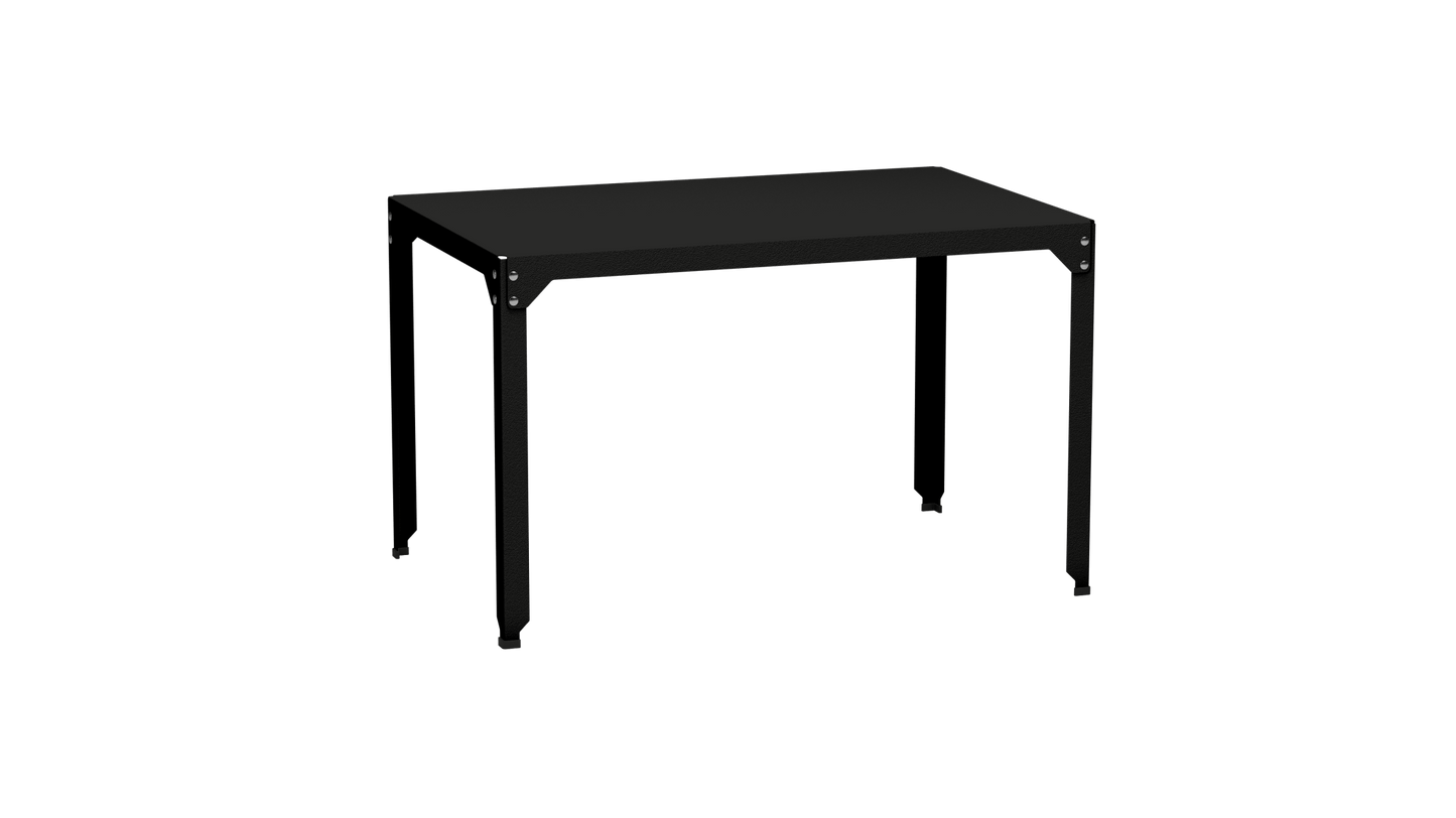 Table rectangulaire en acier galvanisé 121x79cm Hegoa - MATIERE GRISE - La Maison MilanaiseTABLERECTANGLE121HEGOANoir mat 031Sans roulettes