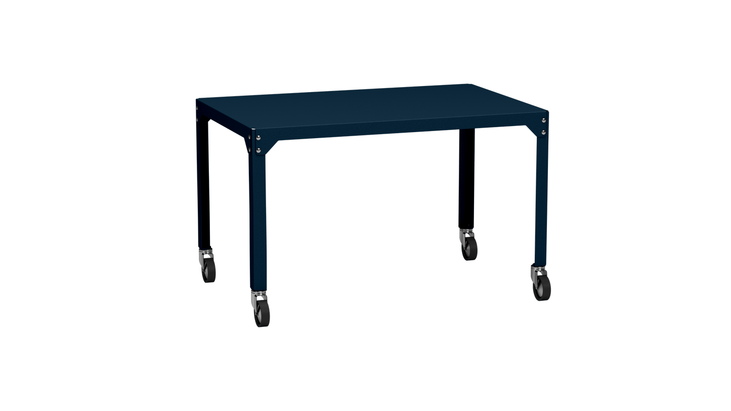 Table rectangulaire en acier galvanisé 121x79cm Hegoa - MATIERE GRISE - La Maison MilanaiseTABLERECTANGLE121HEGOADenim 007Avec roulettes