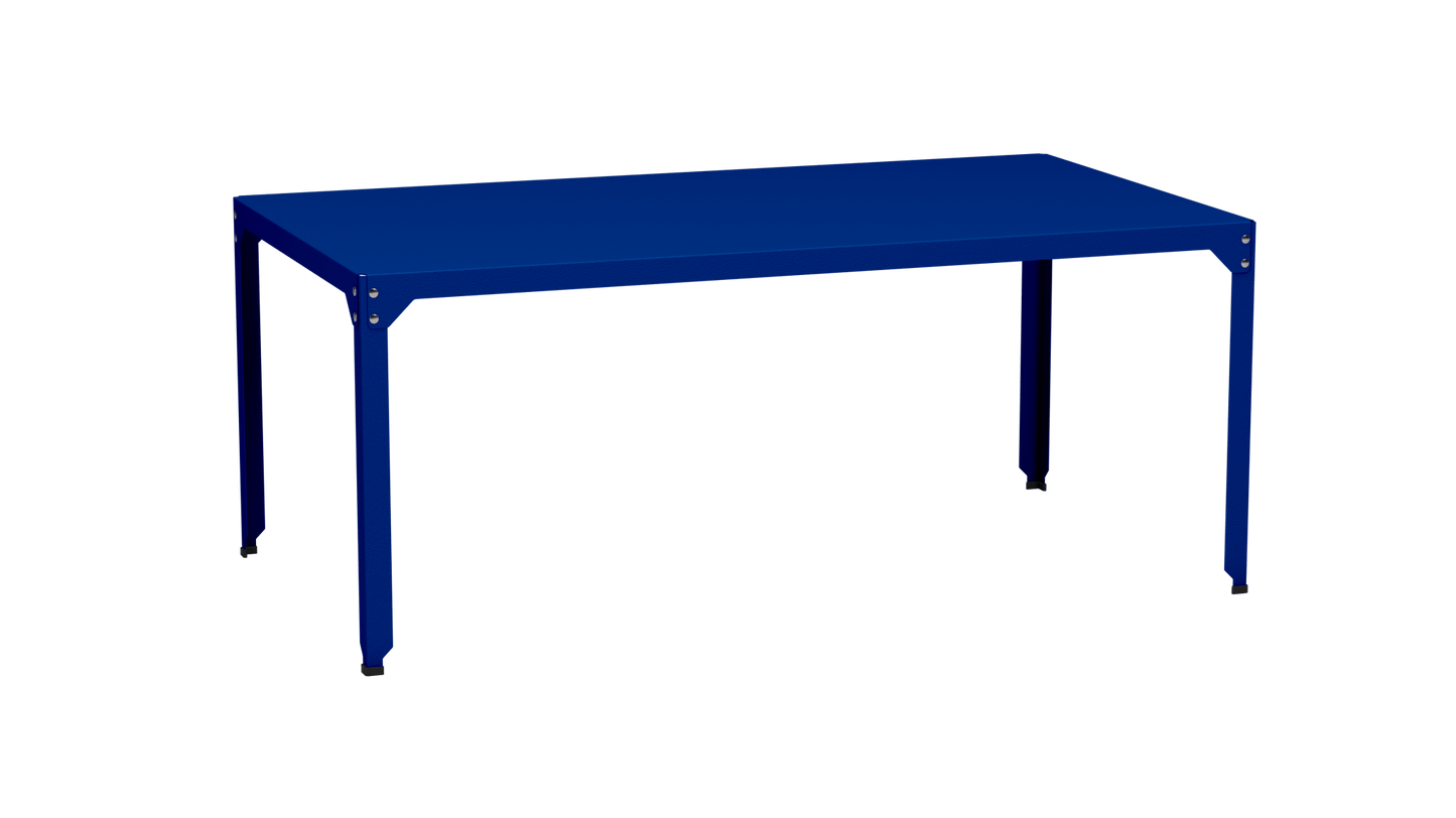 Table rectangulaire en acier galvanisé 180x100cm Hegoa - MATIERE GRISE - La Maison MilanaiseTABLERECTANGLE180HEGOABleu pur 112Sans roulettes