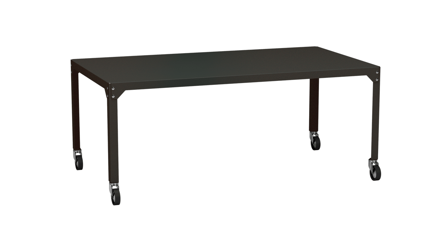 Table rectangulaire en acier galvanisé 180x100cm Hegoa - MATIERE GRISE - La Maison MilanaiseTABLERECTANGLE180HEGOAWinners 223Avec roulettes