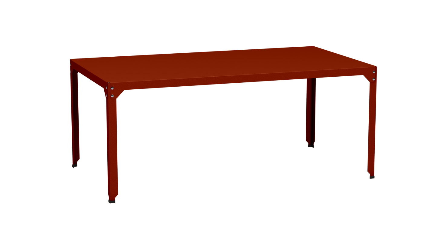 Table rectangulaire en acier galvanisé 180x100cm Hegoa - MATIERE GRISE - La Maison MilanaiseTABLERECTANGLE180HEGOATerracotta 142Sans roulettes