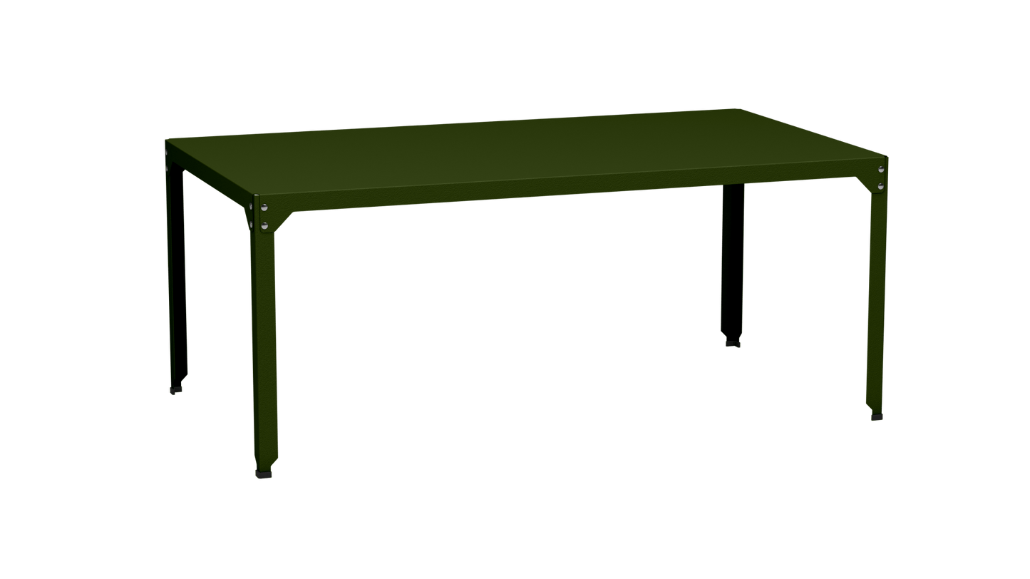 Table rectangulaire en acier galvanisé 180x100cm Hegoa - MATIERE GRISE - La Maison MilanaiseTABLERECTANGLE180HEGOAKaki 122Sans roulettes