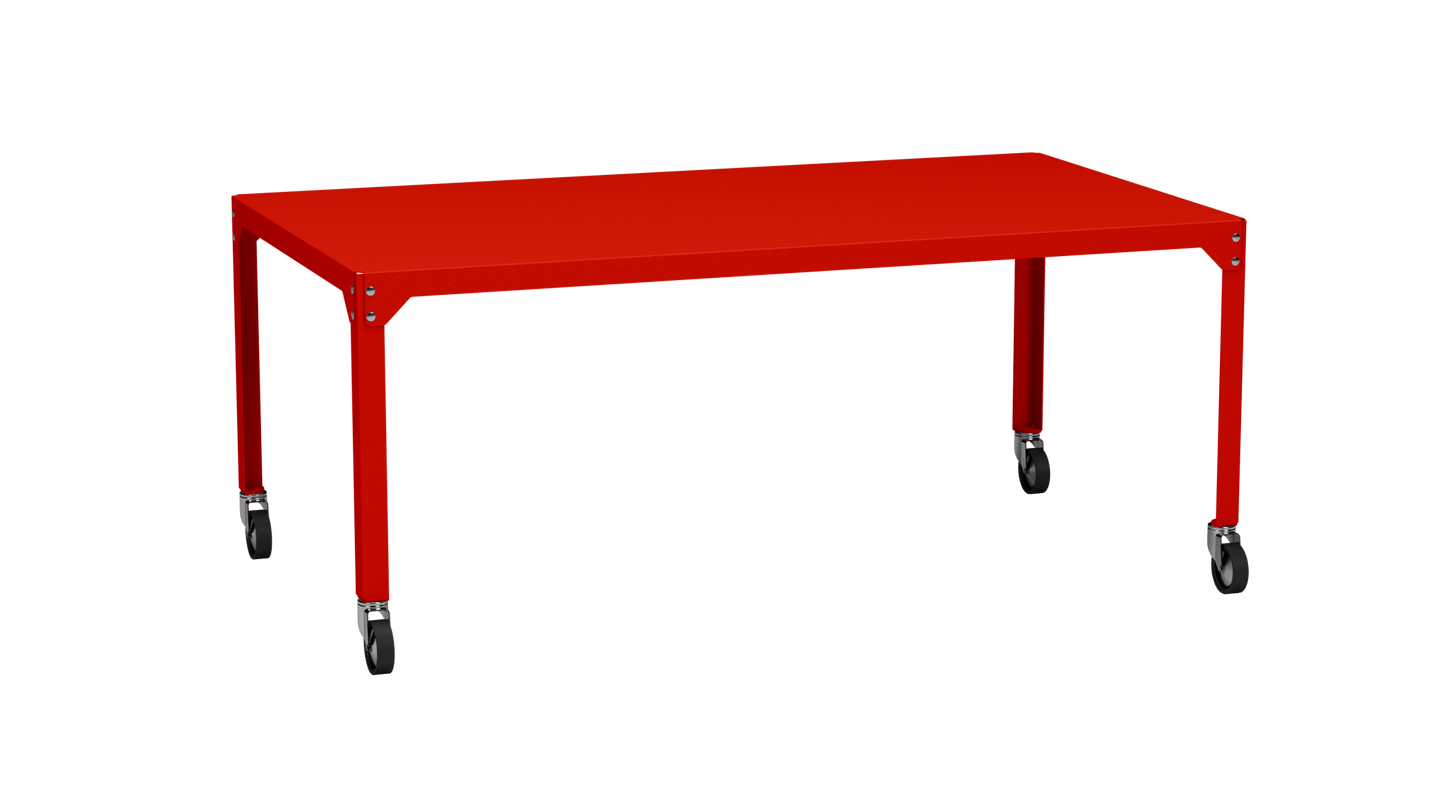 Table rectangulaire en acier galvanisé 180x100cm Hegoa - MATIERE GRISE - La Maison MilanaiseTABLERECTANGLE180HEGOACorail 032Avec roulettes