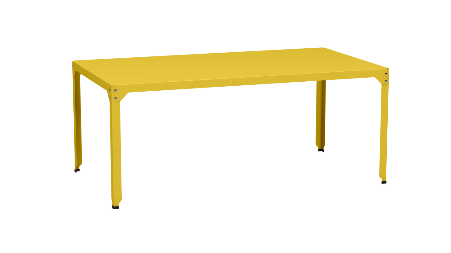 Table rectangulaire en acier galvanisé 180x100cm Hegoa - MATIERE GRISE - La Maison MilanaiseTABLERECTANGLE180HEGOAPoussin 014Sans roulettes