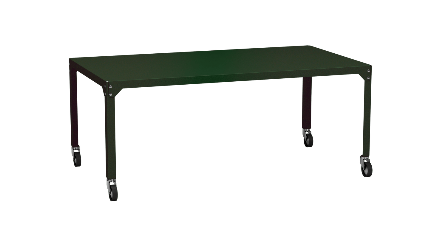 Table rectangulaire en acier galvanisé 180x100cm Hegoa - MATIERE GRISE - La Maison MilanaiseTABLERECTANGLE180HEGOAJekyll 123Avec roulettes