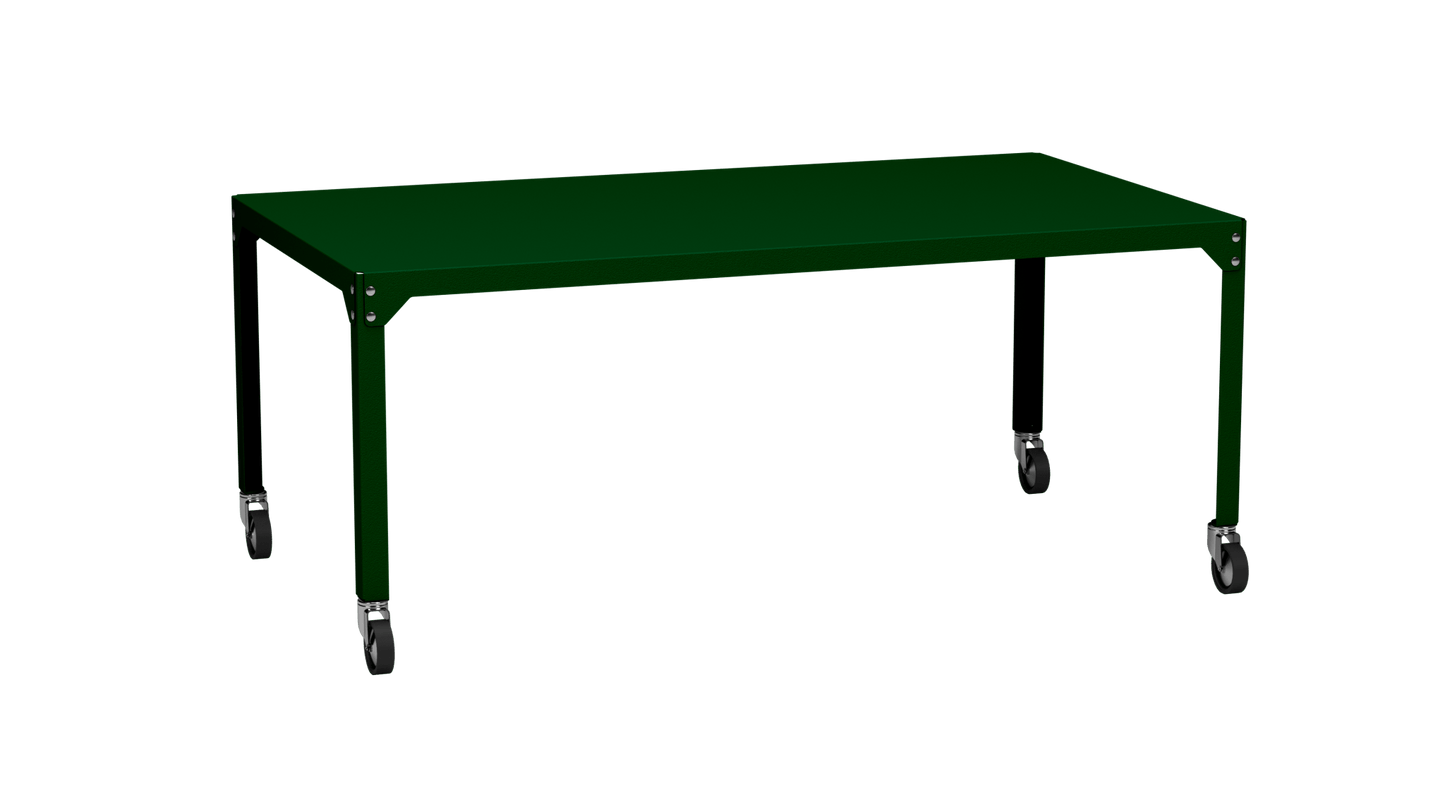 Table rectangulaire en acier galvanisé 180x100cm Hegoa - MATIERE GRISE - La Maison MilanaiseTABLERECTANGLE180HEGOACanopée 124Avec roulettes