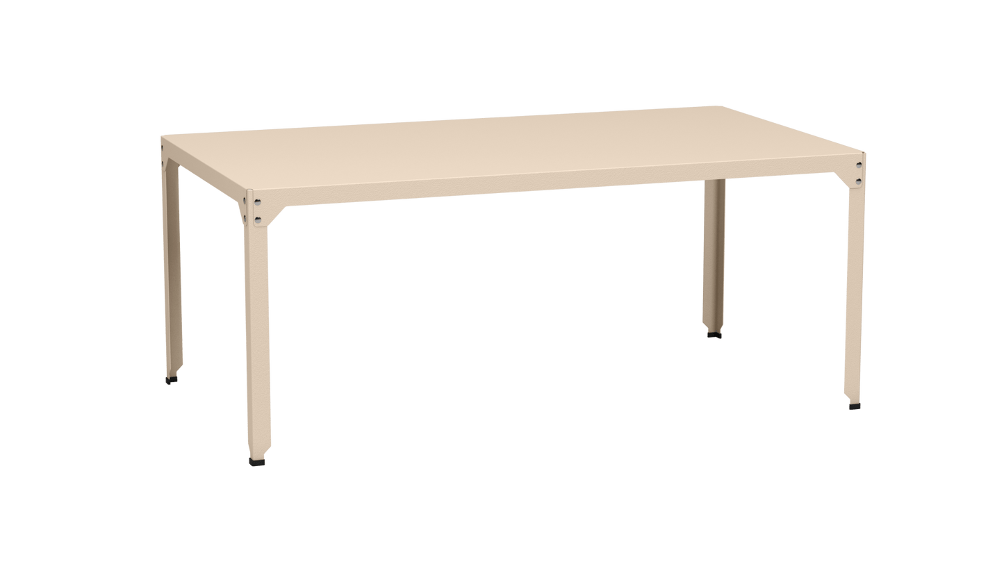 Table rectangulaire en acier galvanisé 180x100cm Hegoa - MATIERE GRISE - La Maison MilanaiseTABLERECTANGLE180HEGOAEggshell 161Sans roulettes