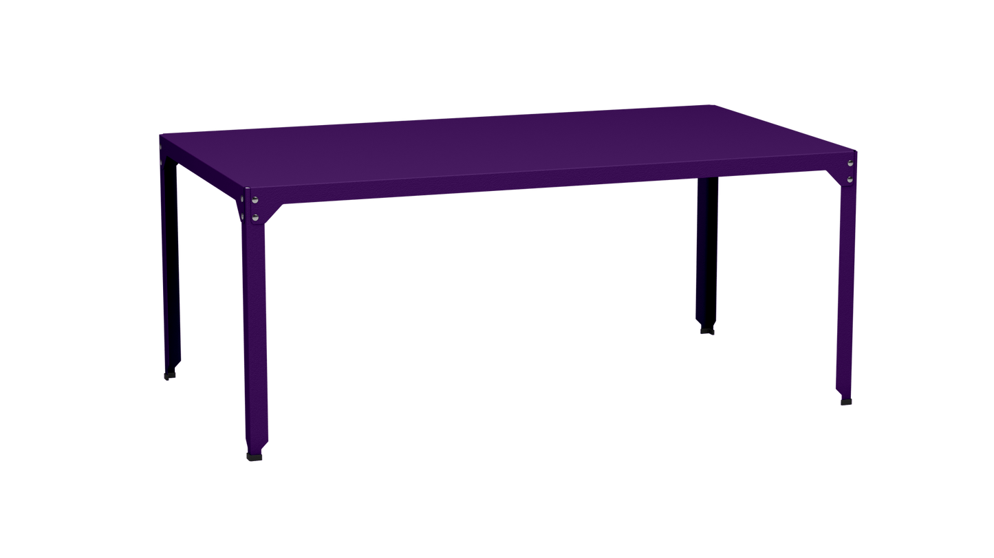 Table rectangulaire en acier galvanisé 180x100cm Hegoa - MATIERE GRISE - La Maison MilanaiseTABLERECTANGLE180HEGOAUltra Violet 172Sans roulettes