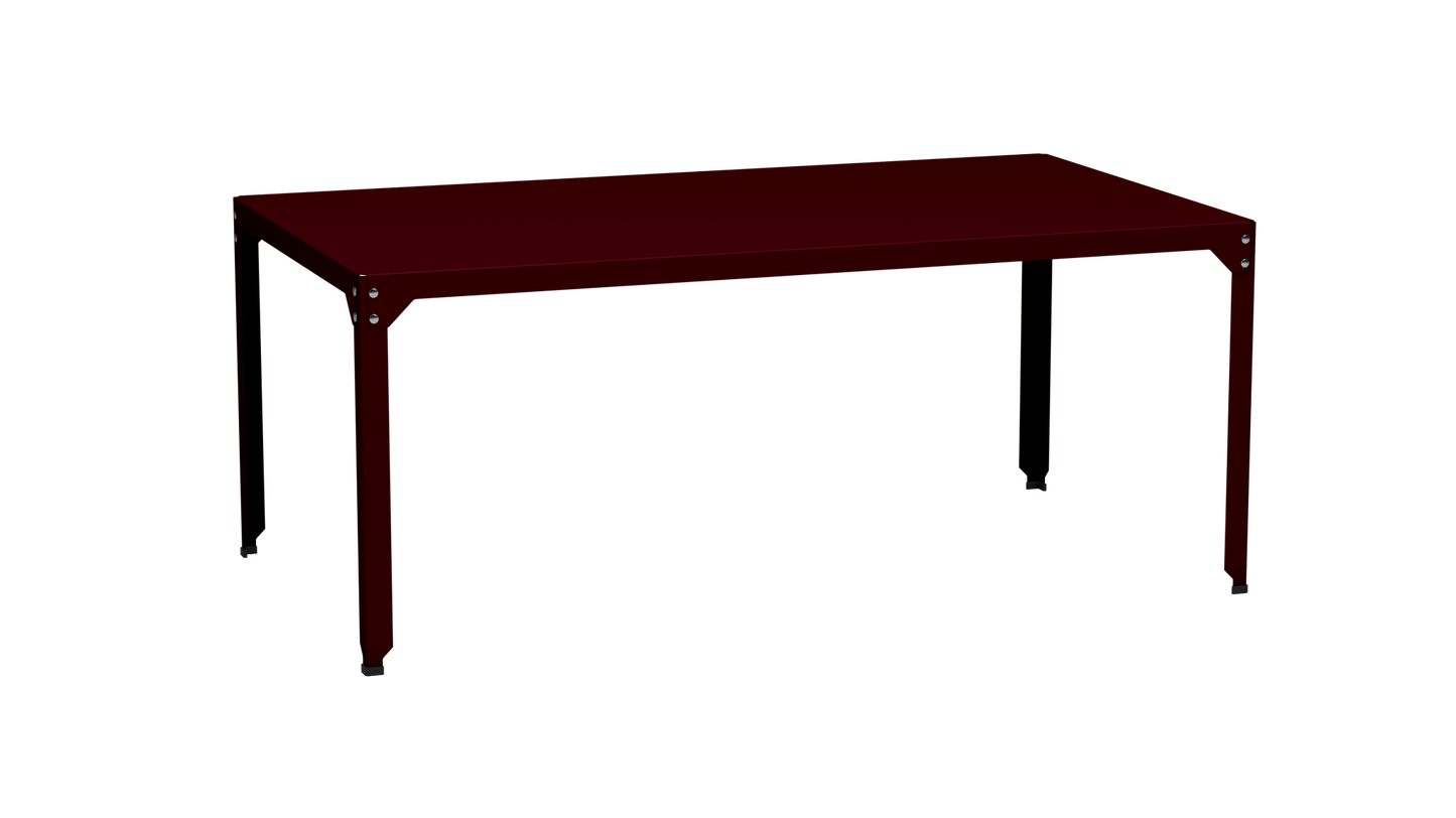 Table rectangulaire en acier galvanisé 180x100cm Hegoa - MATIERE GRISE - La Maison MilanaiseTABLERECTANGLE180HEGOABourgogne 153Sans roulettes