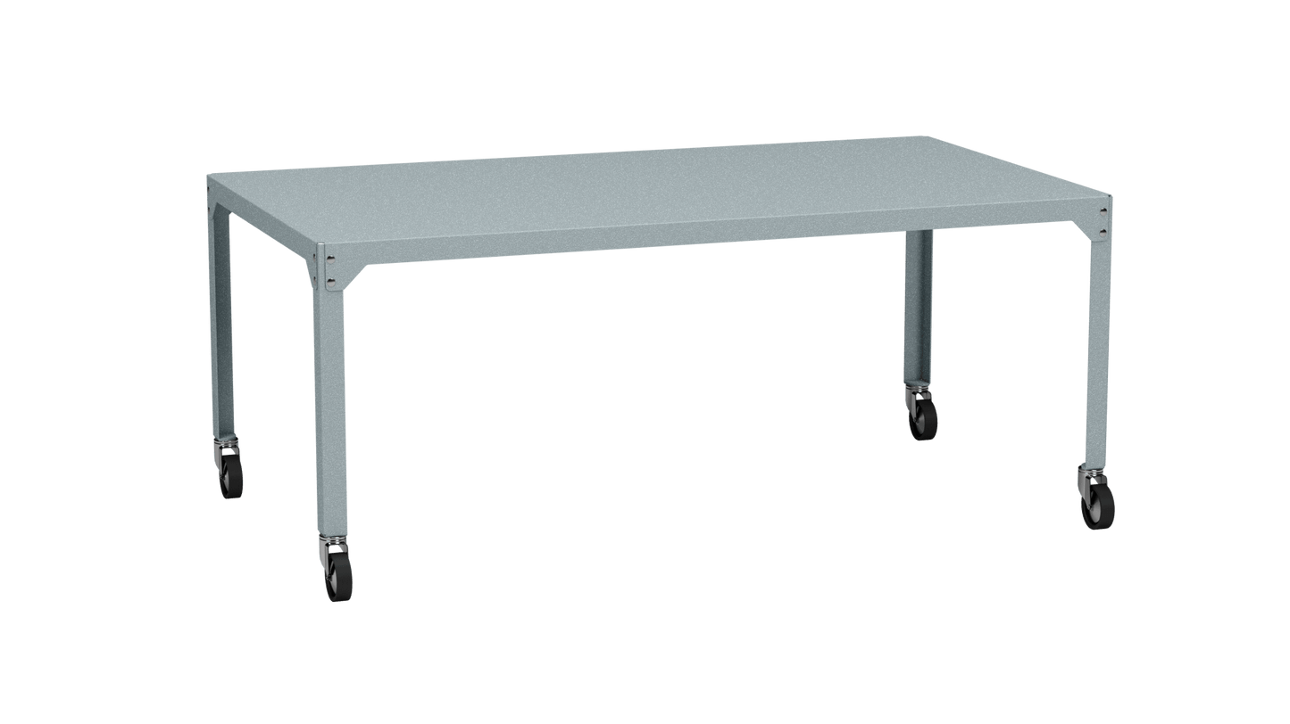 Table rectangulaire en acier galvanisé 180x100cm Hegoa - MATIERE GRISE - La Maison MilanaiseTABLERECTANGLE180HEGOANuage 002Avec roulettes