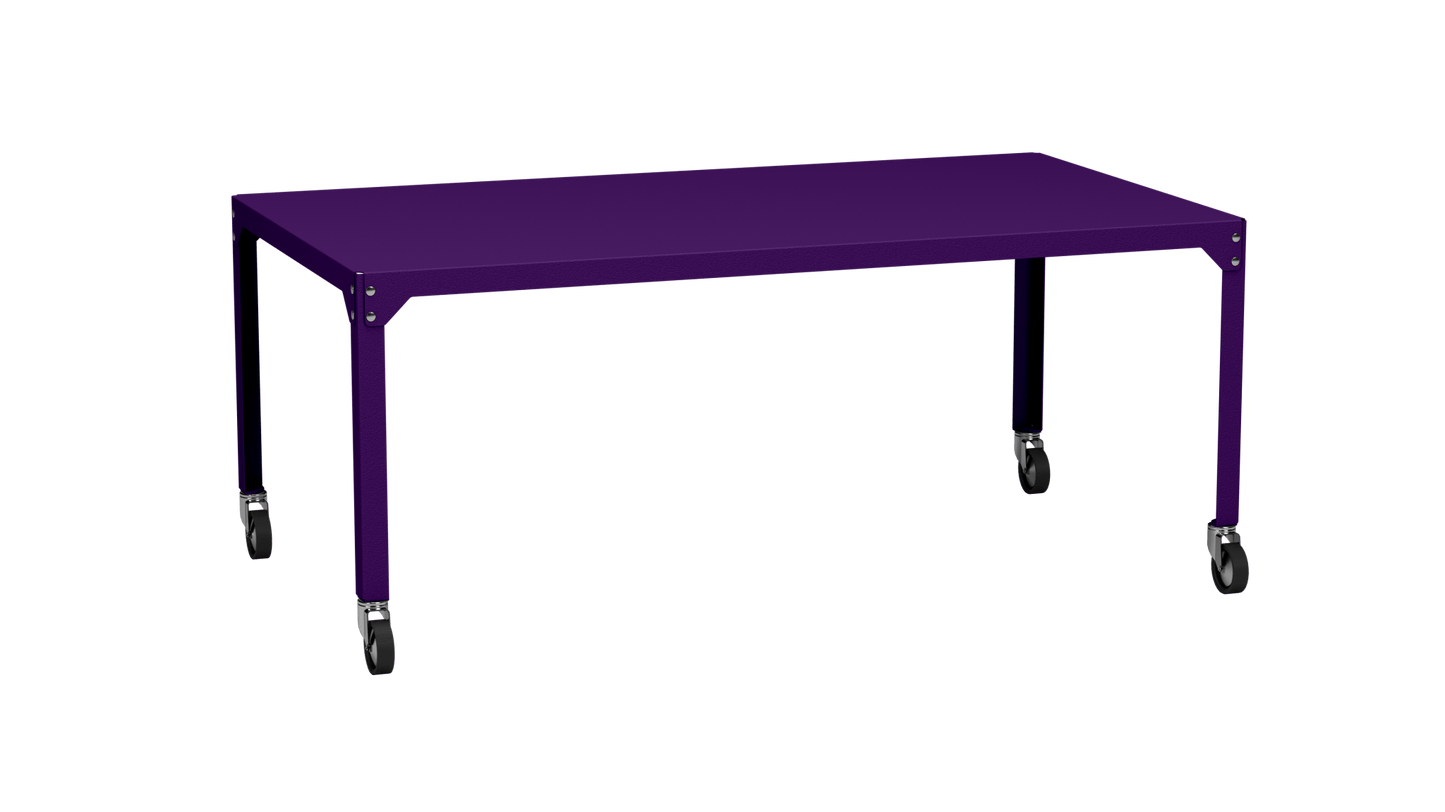 Table rectangulaire en acier galvanisé 180x100cm Hegoa - MATIERE GRISE - La Maison MilanaiseTABLERECTANGLE180HEGOAUltra Violet 172Avec roulettes