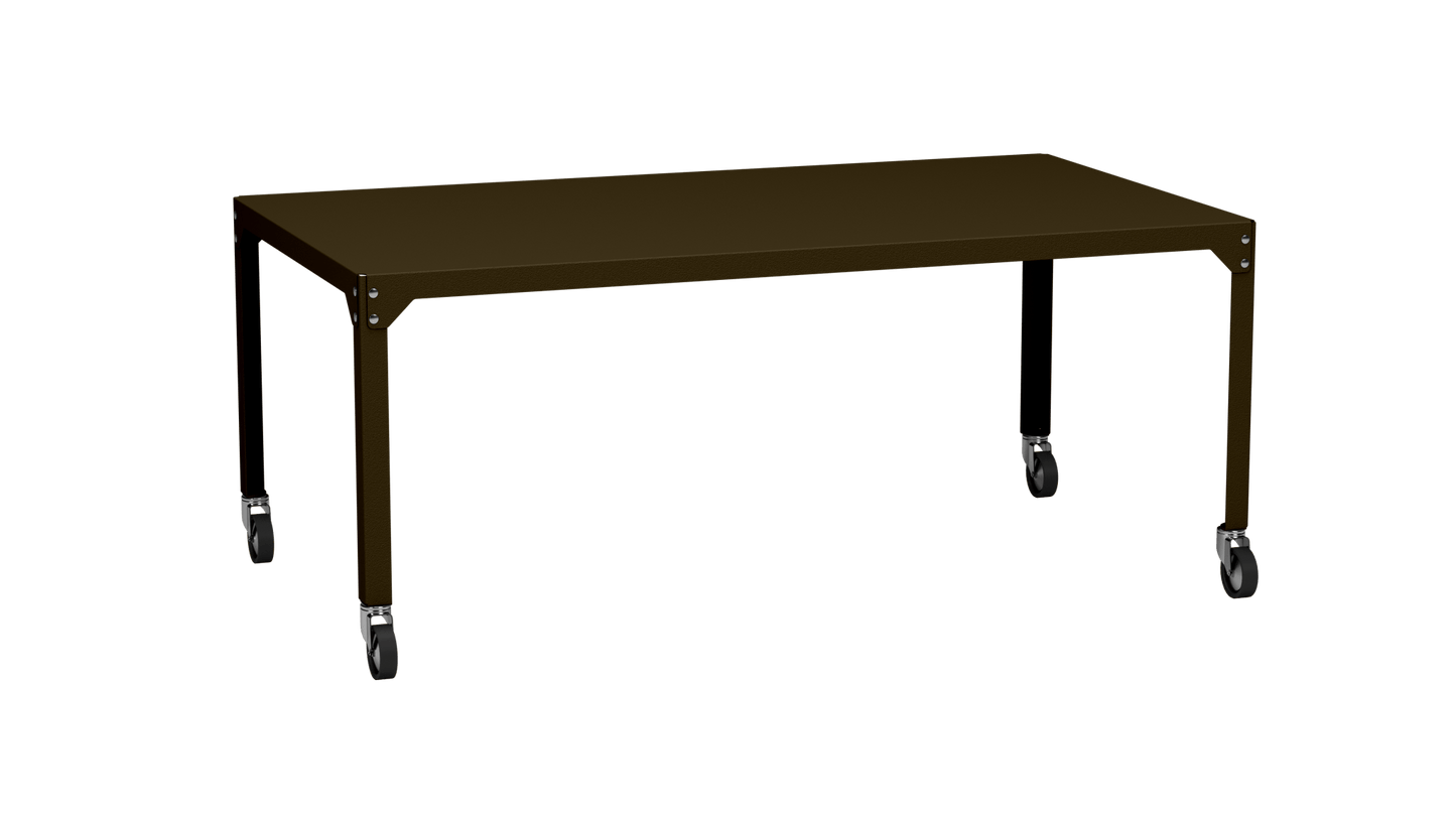 Table rectangulaire en acier galvanisé 180x100cm Hegoa - MATIERE GRISE - La Maison MilanaiseTABLERECTANGLE180HEGOABronze 181Avec roulettes
