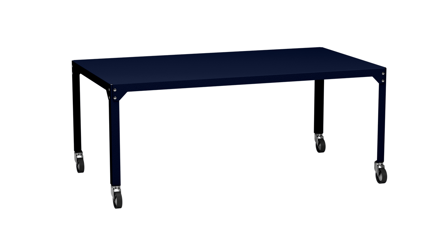 Table rectangulaire en acier galvanisé 180x100cm Hegoa - MATIERE GRISE - La Maison MilanaiseTABLERECTANGLE180HEGOANuit 114Avec roulettes