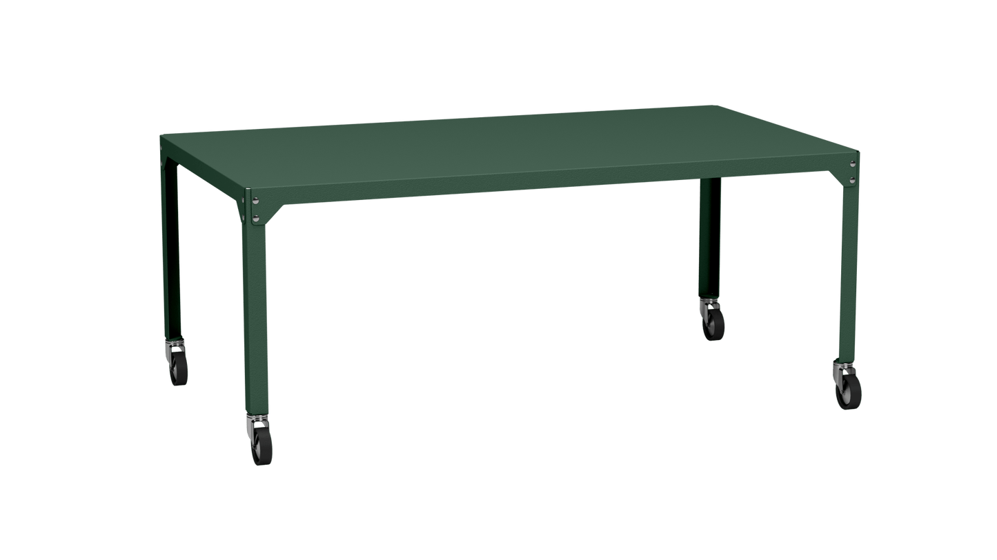 Table rectangulaire en acier galvanisé 180x100cm Hegoa - MATIERE GRISE - La Maison MilanaiseTABLERECTANGLE180HEGOAOlive 121Avec roulettes