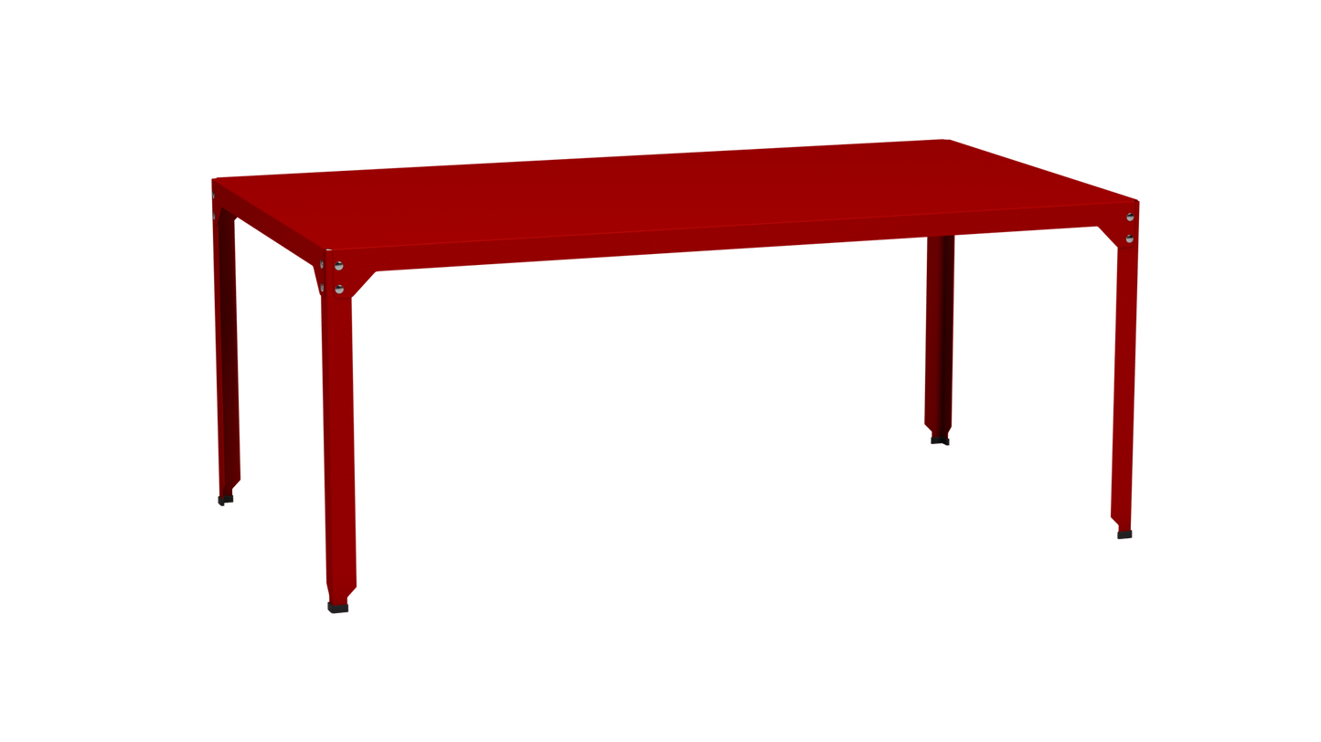 Table rectangulaire en acier galvanisé 180x100cm Hegoa - MATIERE GRISE - La Maison MilanaiseTABLERECTANGLE180HEGOAVermillon 012Sans roulettes