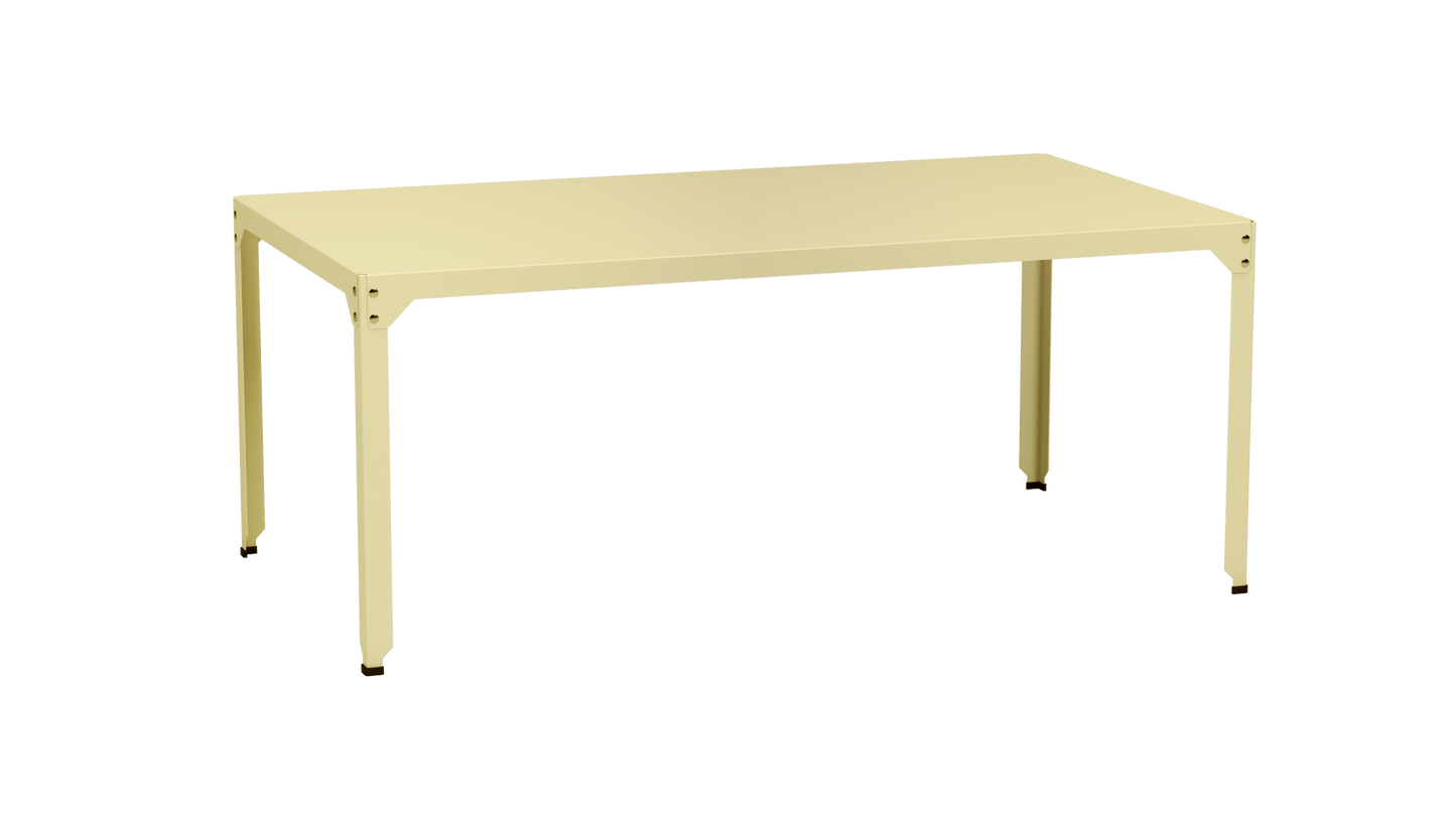 Table rectangulaire en acier galvanisé 180x100cm Hegoa - MATIERE GRISE - La Maison MilanaiseTABLERECTANGLE180HEGOAChampagne 231Sans roulettes
