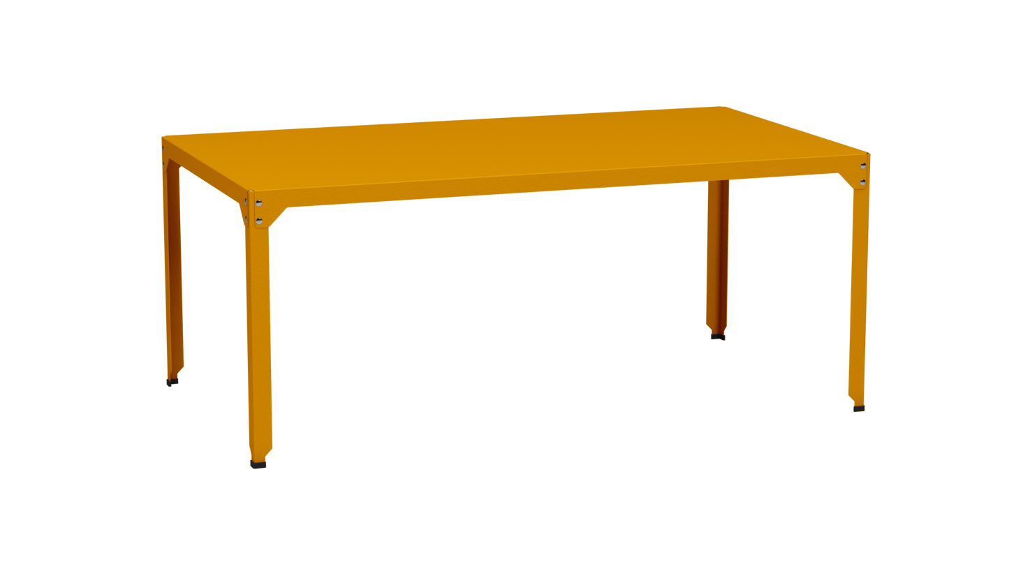 Table rectangulaire en acier galvanisé 180x100cm Hegoa - MATIERE GRISE - La Maison MilanaiseTABLERECTANGLE180HEGOASafran 131Sans roulettes