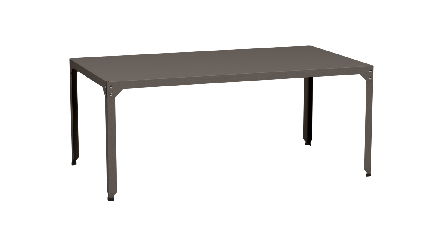 Table rectangulaire en acier galvanisé 180x100cm Hegoa - MATIERE GRISE - La Maison MilanaiseTABLERECTANGLE180HEGOATaupe 192Sans roulettes