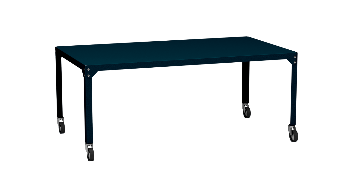 Table rectangulaire en acier galvanisé 180x100cm Hegoa - MATIERE GRISE - La Maison MilanaiseTABLERECTANGLE180HEGOACanard 115Avec roulettes