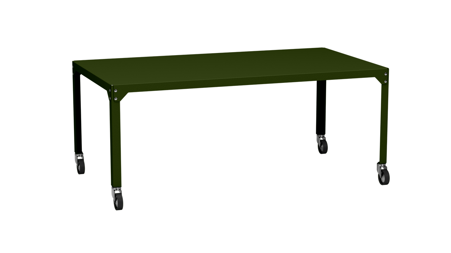 Table rectangulaire en acier galvanisé 180x100cm Hegoa - MATIERE GRISE - La Maison MilanaiseTABLERECTANGLE180HEGOAKaki 122Avec roulettes