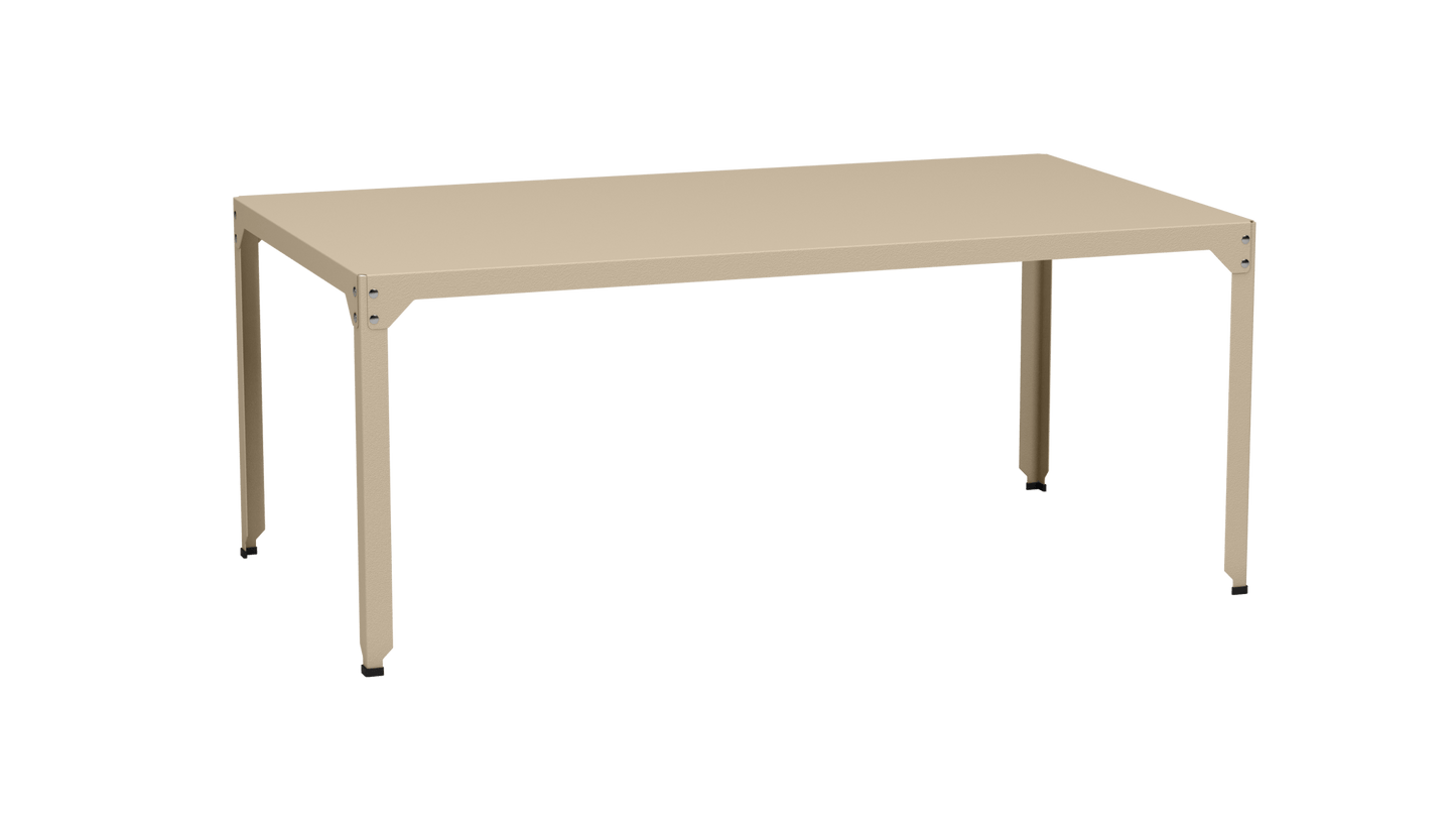 Table rectangulaire en acier galvanisé 180x100cm Hegoa - MATIERE GRISE - La Maison MilanaiseTABLERECTANGLE180HEGOACrème 190Sans roulettes