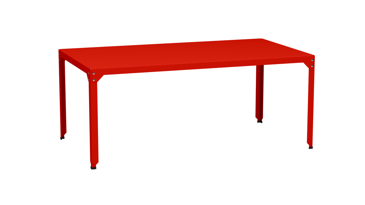 Table rectangulaire en acier galvanisé 180x100cm Hegoa - MATIERE GRISE - La Maison MilanaiseTABLERECTANGLE180HEGOACorail 032Sans roulettes