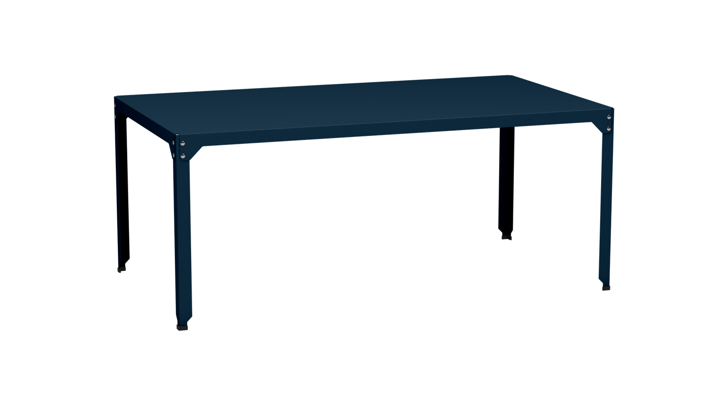 Table rectangulaire en acier galvanisé 180x100cm Hegoa - MATIERE GRISE - La Maison MilanaiseTABLERECTANGLE180HEGOADenim 007Sans roulettes