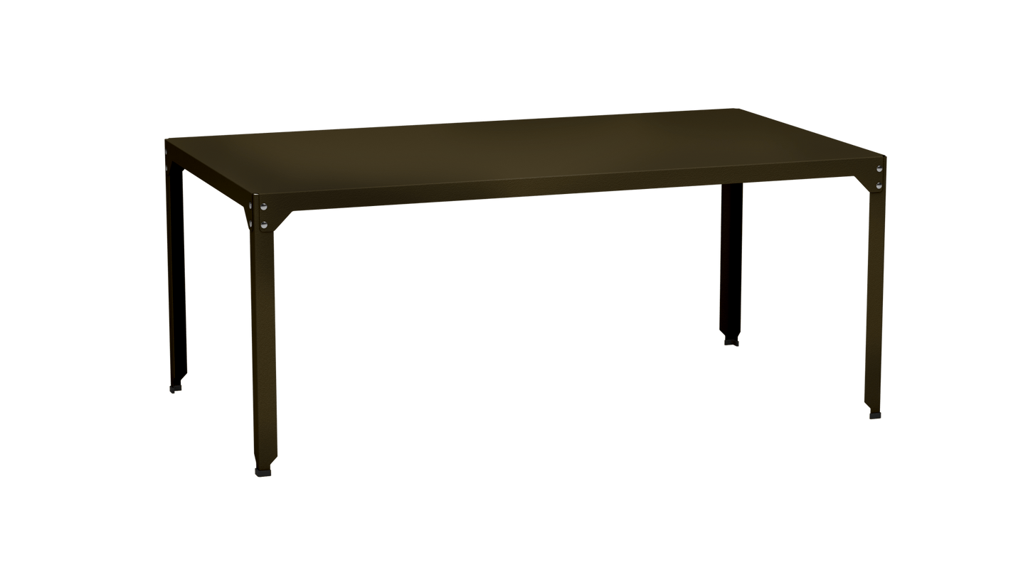 Table rectangulaire en acier galvanisé 180x100cm Hegoa - MATIERE GRISE - La Maison MilanaiseTABLERECTANGLE180HEGOAChampagne 231Sans roulettes