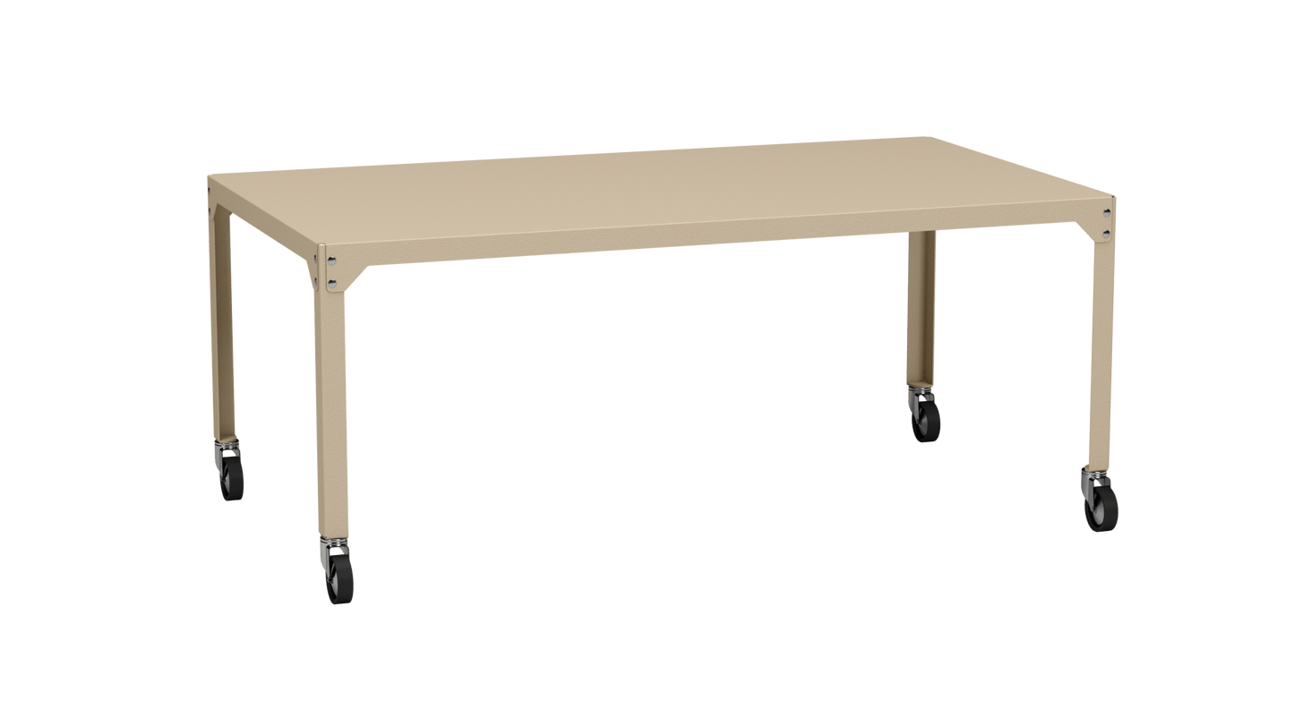 Table rectangulaire en acier galvanisé 180x100cm Hegoa - MATIERE GRISE - La Maison MilanaiseTABLERECTANGLE180HEGOACrème 190Avec roulettes