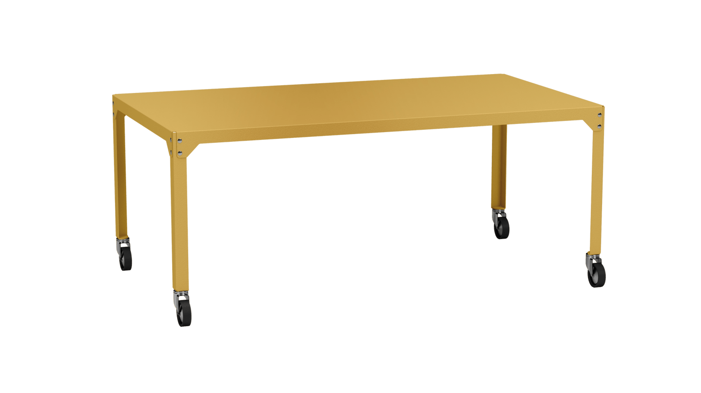 Table rectangulaire en acier galvanisé 180x100cm Hegoa - MATIERE GRISE - La Maison MilanaiseTABLERECTANGLE180HEGOALaiton 230Avec roulettes