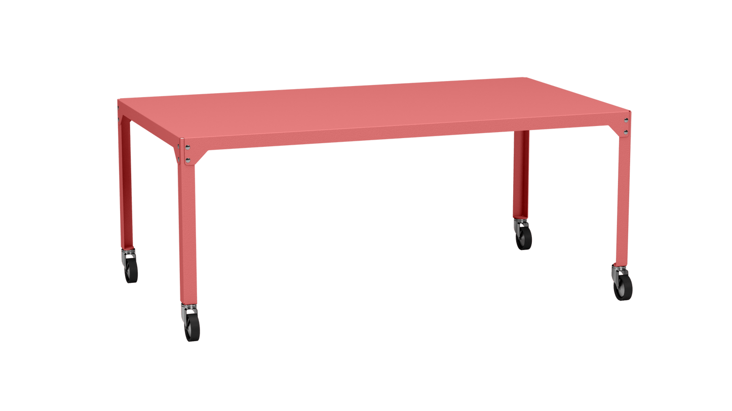 Table rectangulaire en acier galvanisé 180x100cm Hegoa - MATIERE GRISE - La Maison MilanaiseTABLERECTANGLE180HEGOAPink Lady 163Avec roulettes