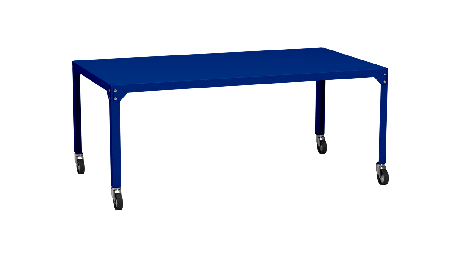 Table rectangulaire en acier galvanisé 180x100cm Hegoa - MATIERE GRISE - La Maison MilanaiseTABLERECTANGLE180HEGOABleu pur 112Avec roulettes
