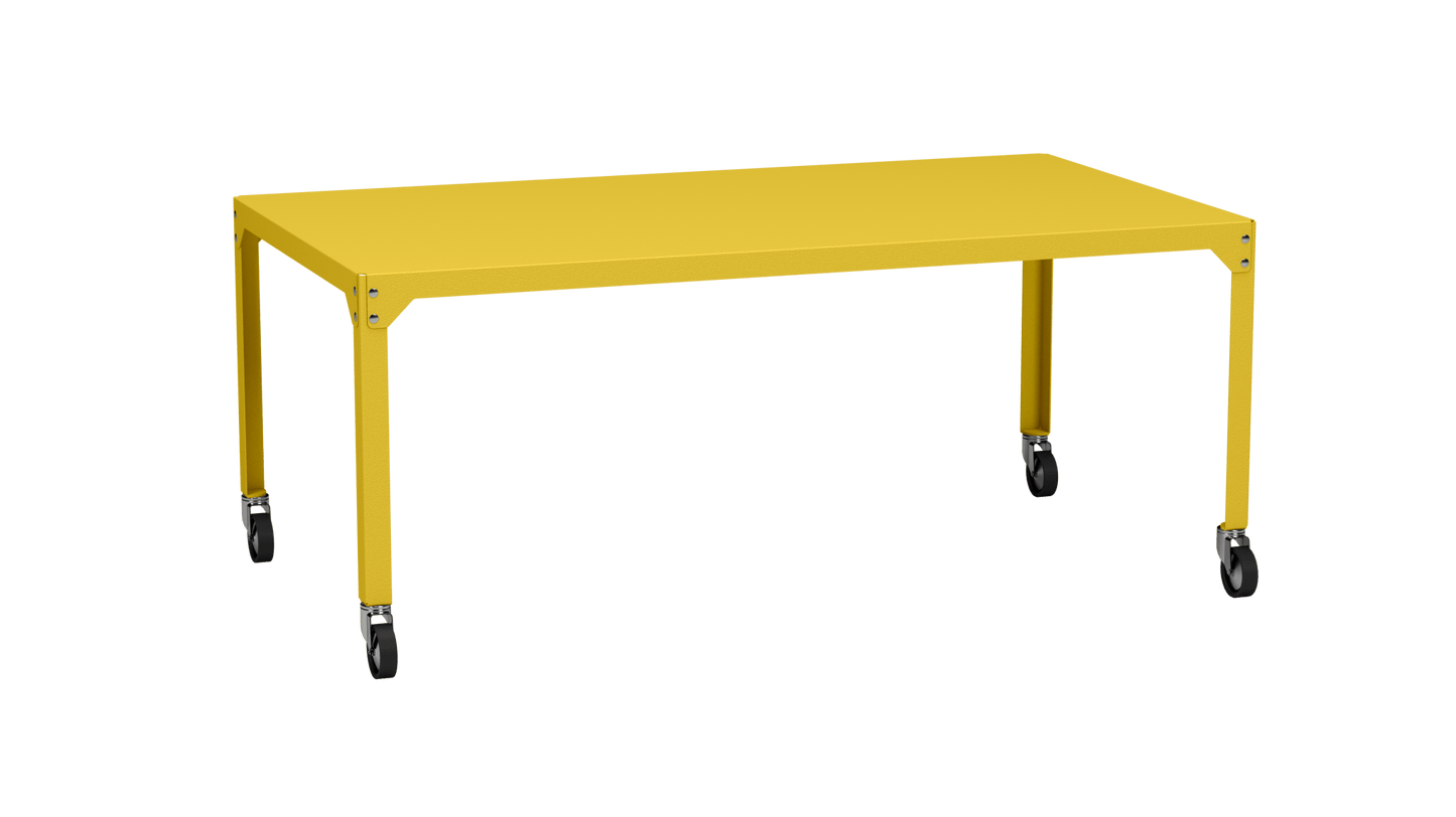 Table rectangulaire en acier galvanisé 180x100cm Hegoa - MATIERE GRISE - La Maison MilanaiseTABLERECTANGLE180HEGOAPoussin 014Avec roulettes